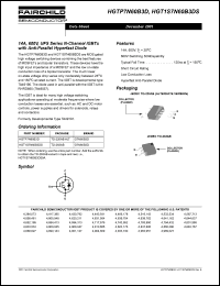 HGT1S7N60B3DS datasheet: 14A, 600V, UFS Series N-Channel IGBTs with Anti-Parallel Hyperfast Diode HGT1S7N60B3DS