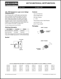 HGTP14N37G3VL datasheet: 14A, 370V N-Channel, Logic Level, Voltage Clamping IGBTs HGTP14N37G3VL