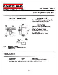 HLMP-2B85 datasheet: LED LIGHT BARS HLMP-2B85