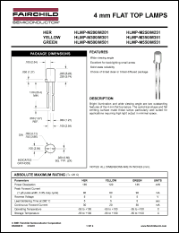 HLMP-M200 datasheet: 4 mm FLAT TOP LAMPS HLMP-M200