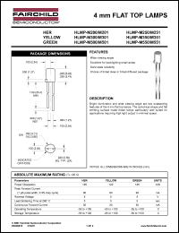 HLMP-M301 datasheet: 4 mm FLAT TOP LAMPS HLMP-M301