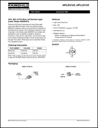 HPLR3103 datasheet: 52A, 30V, 0.019 Ohm, N-Channel Logic Level, Power MOSFETs HPLR3103