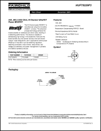 HUF75229P3 datasheet: 44A, 50V, 0.022 Ohm, N-Channel UltraFET Power MOSFET HUF75229P3