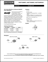HUF75309P3 datasheet: 19A, 55V, 0.070 Ohm, N-Channel UltraFET Power MOSFETs HUF75309P3