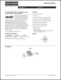 HUF76113T3ST datasheet: 4.7A, 30V, 0.031 Ohm, N-Channel, Logic Level UltraFET Power MOSFET HUF76113T3ST