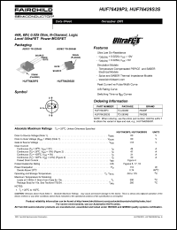 HUF76429P3 datasheet: 44A, 60V, 0.025 Ohm, N-Channel, Logic Level UltraFET Power MOSFET HUF76429P3