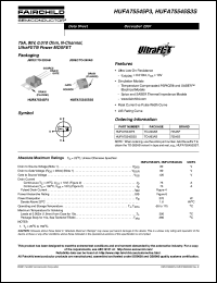HUFA75545P3 datasheet: 75A, 80V, 0.010 Ohm, N-Channel, UltraFET Power MOSFET HUFA75545P3