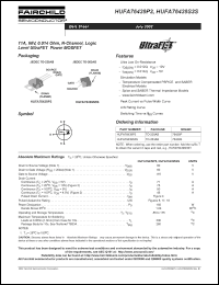 HUFA76439P3 datasheet: 71A, 60V, 0.014 Ohm, N-Channel, Logic Level UltraFET Power MOSFET HUFA76439P3