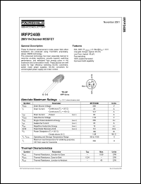 IRFP240B datasheet: 200V N-Channel MOSFET IRFP240B