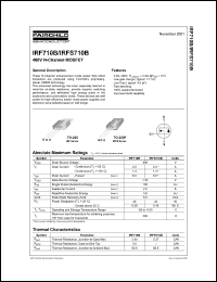 IRFS710B datasheet: 400V N-Channel MOSFET IRFS710B