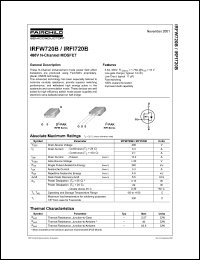 IRFW720B datasheet: 400V N-Channel MOSFET IRFW720B