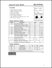 IRLI530A datasheet: Power MOSFET IRLI530A