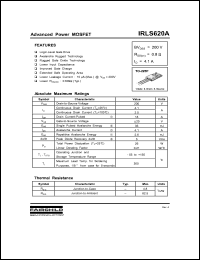 IRLS620A datasheet: Power MOSFET IRLS620A