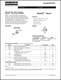 ISL9N2357D3ST datasheet: 30V, 0.007 Ohm, 35A, N-Channel UltraFET  Trench Power MOSFET ISL9N2357D3ST