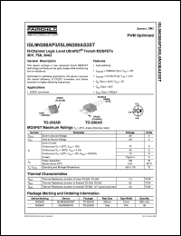 ISL9N308AS3ST datasheet: N-Channel Logic Level UltraFET  Trench MOSFETs 30V, 75A, 8mOhm ISL9N308AS3ST
