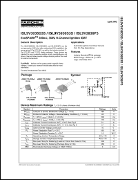 ISL9V3036P3 datasheet: EcoSPARK TM 300mJ, 360V, N-Channel Ignition IGBT ISL9V3036P3