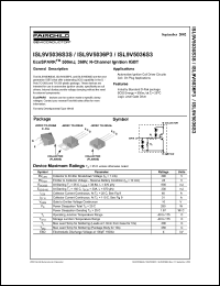 ISL9V5036S3S datasheet: EcoSPARK TM 500mJ, 360V, N-Channel Ignition IGBT ISL9V5036S3S