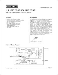 KA1H0265R datasheet: Fairchild Power Switch(FPS) KA1H0265R