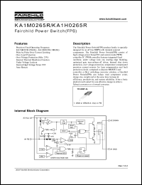 KA1M0265R datasheet: Fairchild Power Switch(FPS) KA1M0265R