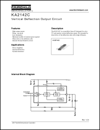 KA2142 datasheet: Vertical Deflection Output Circuit KA2142
