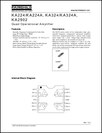 KA224 datasheet: Quad Operational Amplifier KA224