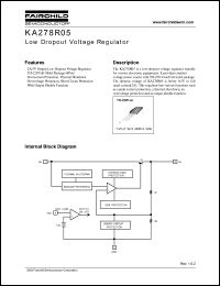 KA278R05 datasheet: Low Dropout Voltage Regulator KA278R05