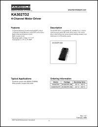 KA3027D2 datasheet: 4-Channel Motor Driver KA3027D2