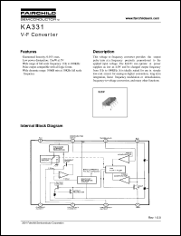 KA331 datasheet: V-F Converter KA331