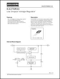 KA378R33 datasheet: Low Dropout Voltage Regulator KA378R33