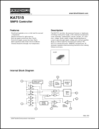 KA7515 datasheet: SMPS Controller KA7515