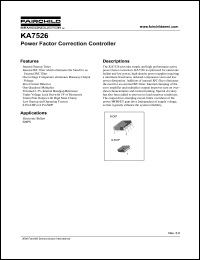 KA7526 datasheet: Power Factor Correction Controller KA7526