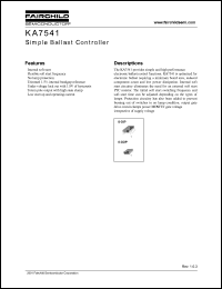 KA7541 datasheet: Simple Ballast Controller KA7541