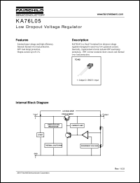 KA76L05 datasheet: Low Dropout Voltage Regulator KA76L05