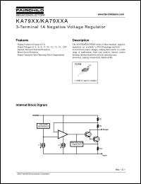 KA7906 datasheet: 3-Terminal 1A Negative Voltage Regulator KA7906