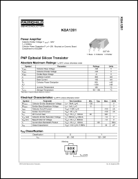 KSA1201 datasheet: PNP Epitaxial Silicon Transistor KSA1201