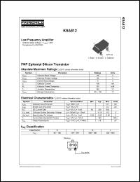 KSA812 datasheet: PNP Epitaxial Silicon Transistor KSA812