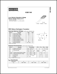 KSB1149 datasheet: PNP Epitaxial Silicon Transistor KSB1149