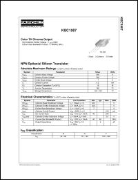 KSC1507 datasheet: NPN Epitaxial Silicon Transistor KSC1507