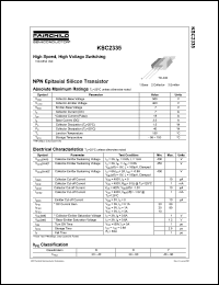 KSC2335 datasheet: NPN Epitaxial Silicon Transistor KSC2335