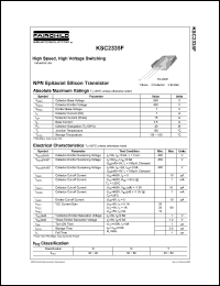 KSC2335F datasheet: NPN Epitaxial Silicon Transistor KSC2335F