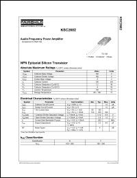 KSC2682 datasheet: NPN Epitaxial Silicon Transistor KSC2682