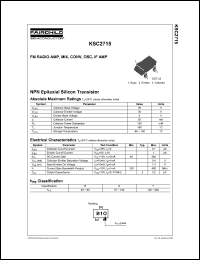 KSC2715 datasheet: NPN Epitaxial Silicon Transistor KSC2715