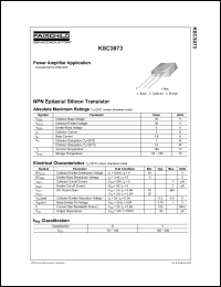 KSC3073 datasheet: NPN Epitaxial Silicon Transistor KSC3073