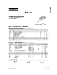 KSC3076 datasheet: NPN Epitaxial Silicon Transistor KSC3076