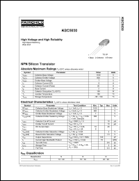 KSC5030 datasheet: NPN Silicon Transistor KSC5030