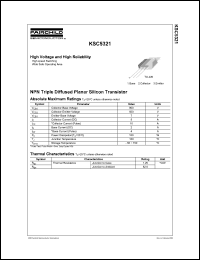 KSC5321 datasheet: NPN Triple Diffused Planar Silicon Transistor KSC5321