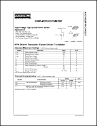 KSC5402D datasheet: NPN Silicon Transistor Planar Silicon Transistor KSC5402D