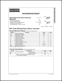 KSC5502D datasheet: NPN Triple Diffused Planar Silicon Transistor KSC5502D