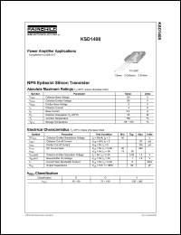 KSD1408 datasheet: NPN Epitaxial Silicon Transistor KSD1408