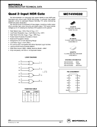 MC74VHC02DR2 datasheet: Quad 2-Input NOR Gate MC74VHC02DR2